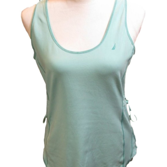 Nautica Sea Foam Green Adjustable Sides Athletic Tank Size Medium - Picture 1 of 5